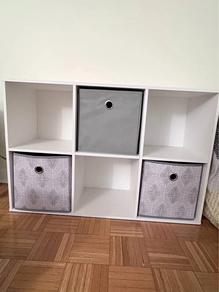 White 11” 6-Cube Storage Organizer