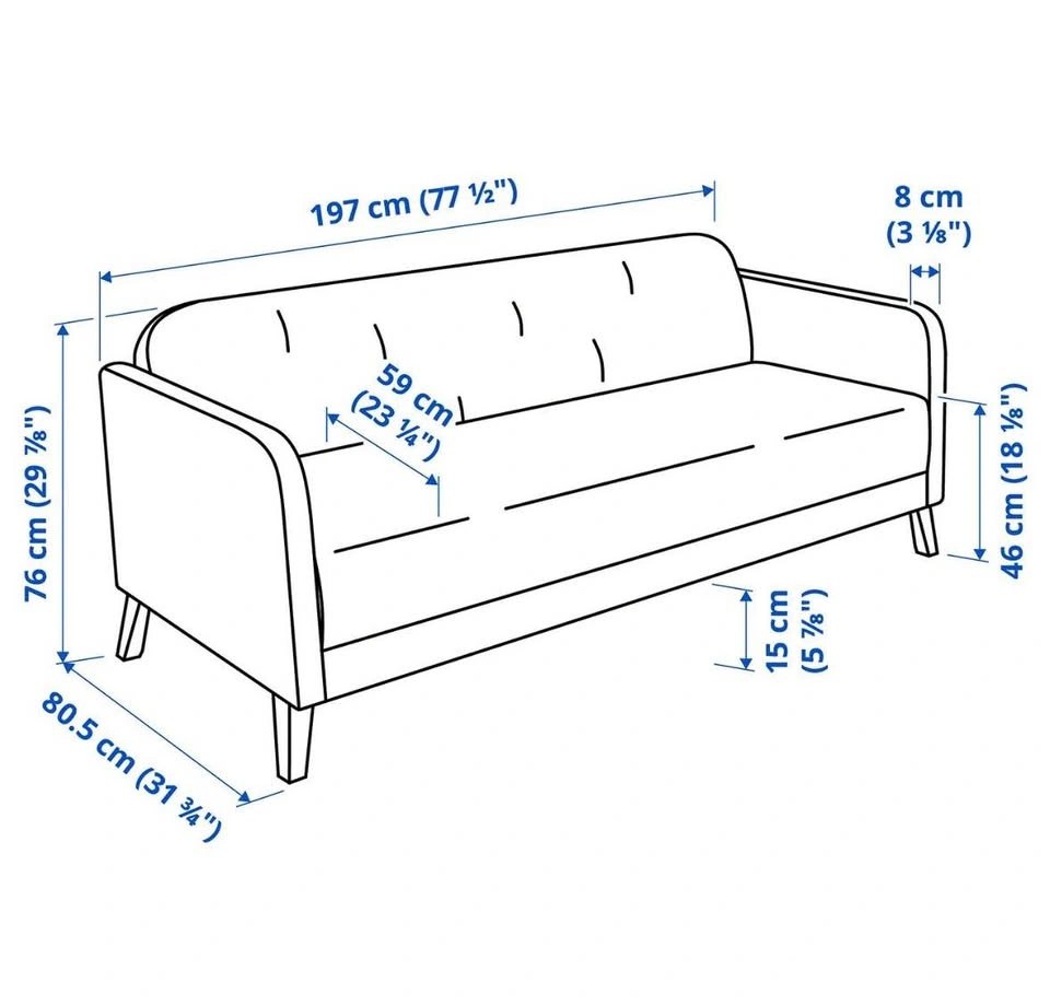 IKEA LINANÄS Sofa – Dark Gray - photo 4