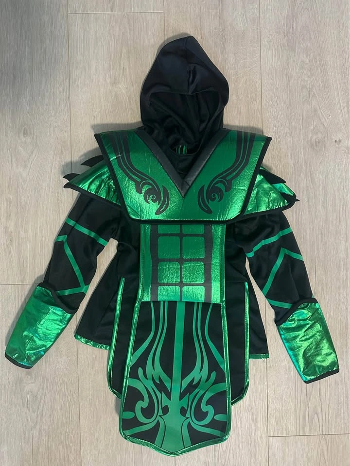 Boys Green Ninja Halloween Costume – Size M (8–10) - photo 4