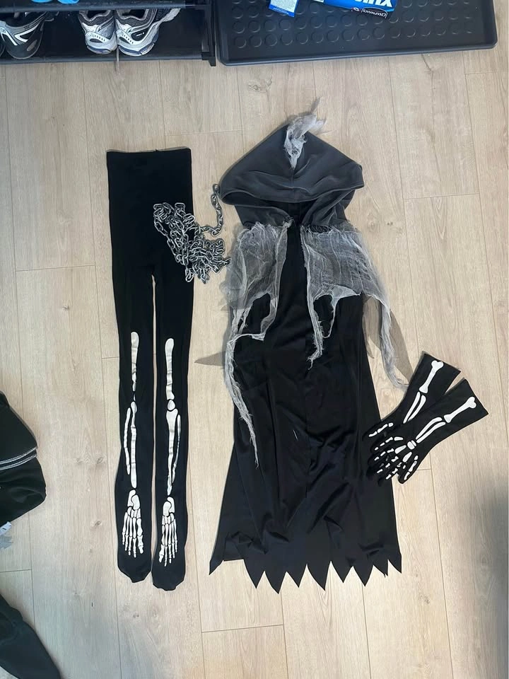 Girls Grim Reaper Halloween Costume – Size L (10–12) - photo 4