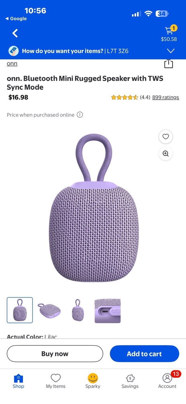 onn. Bluetooth Mini Rugged Speaker