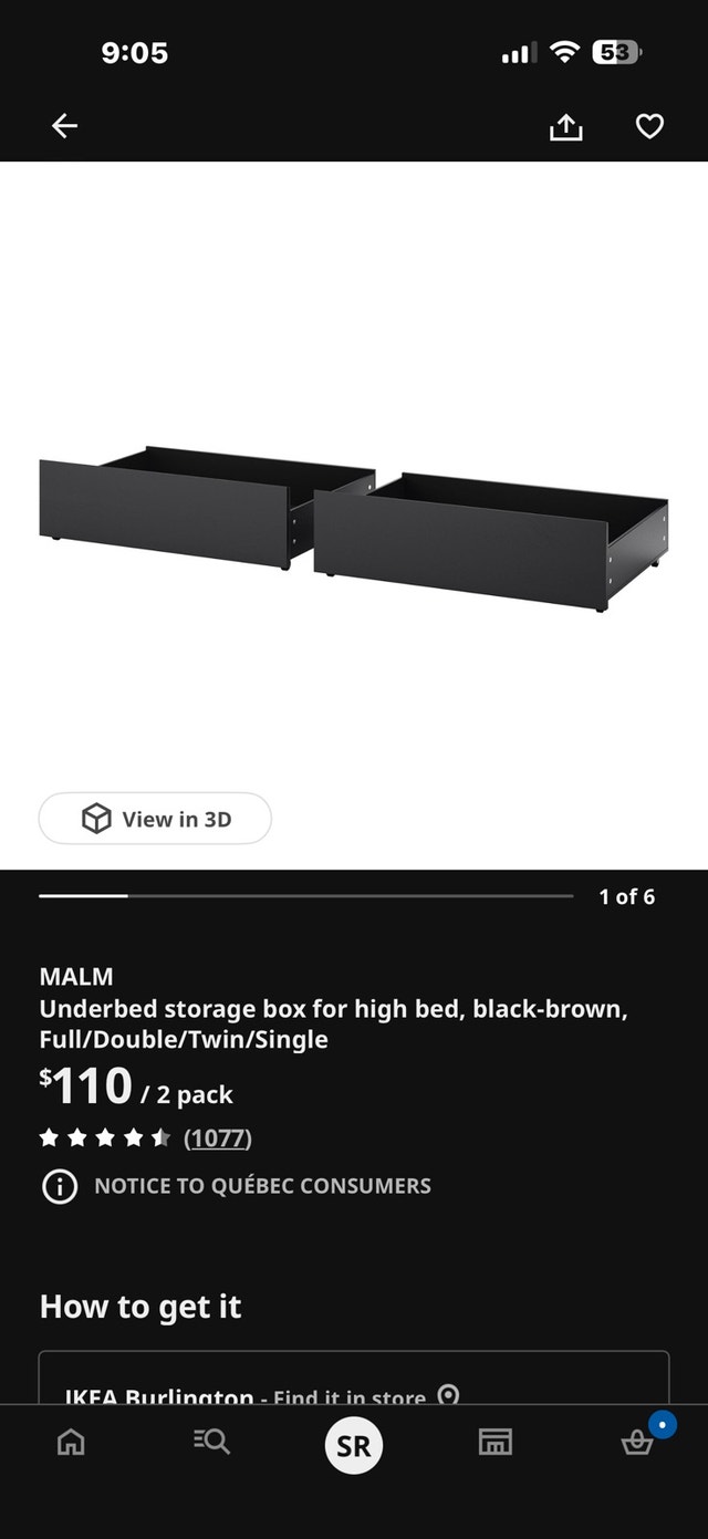IKEA MALM Underbed Storage Boxes