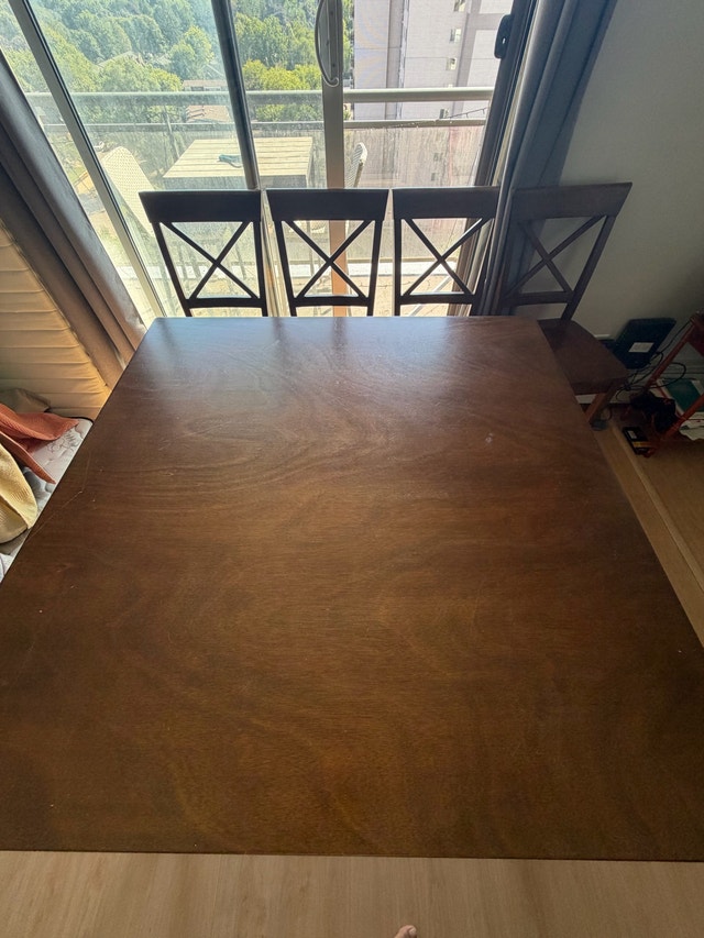 Square Dining Table and Four Chairs