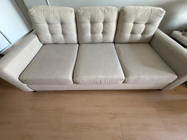 Modern Beige Fabric Sofa - photo 5