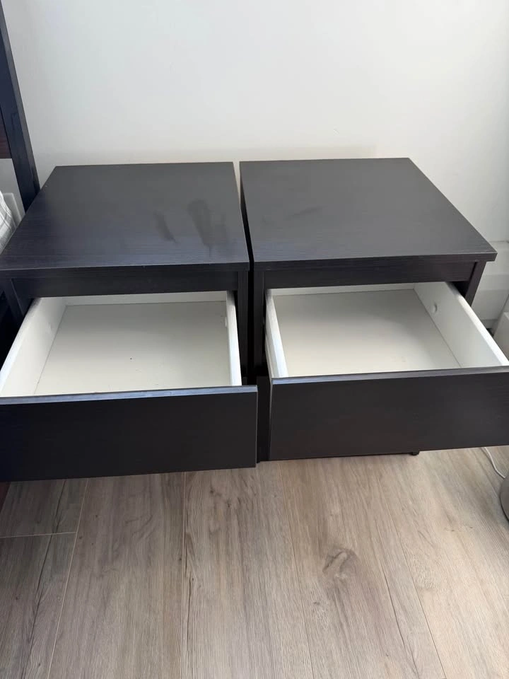 IKEA MALM 2-Drawer Chests - Black-Brown (Pair) - photo 3