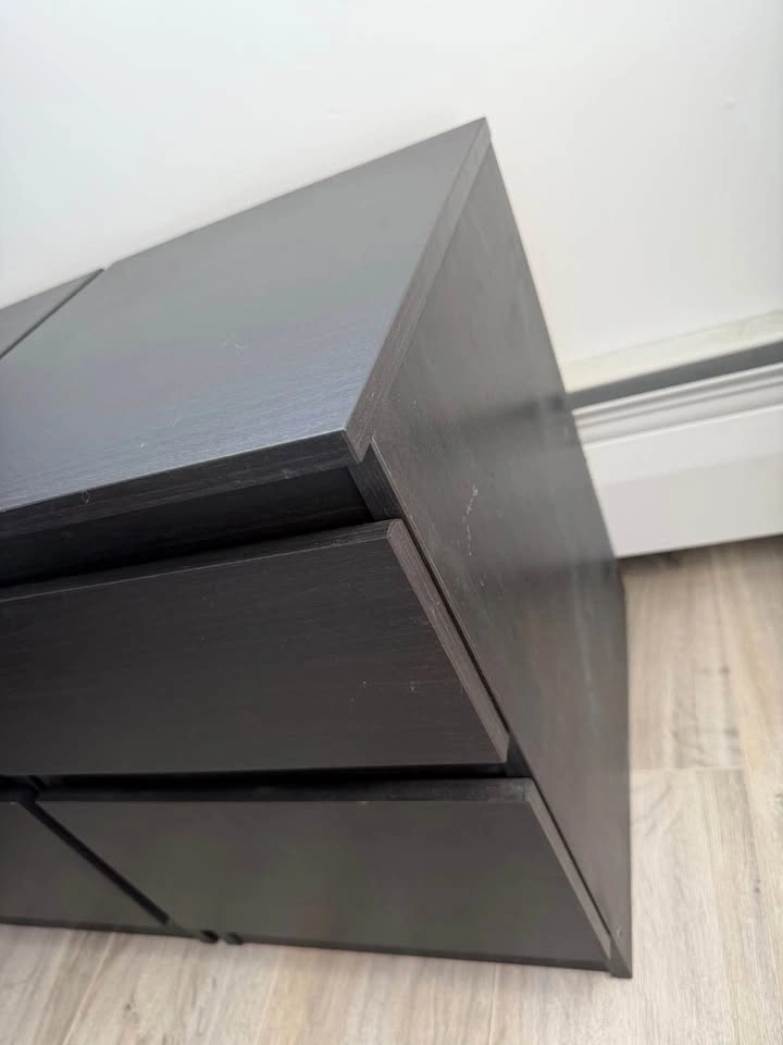 IKEA MALM 2-Drawer Chests - Black-Brown (Pair) - photo 4