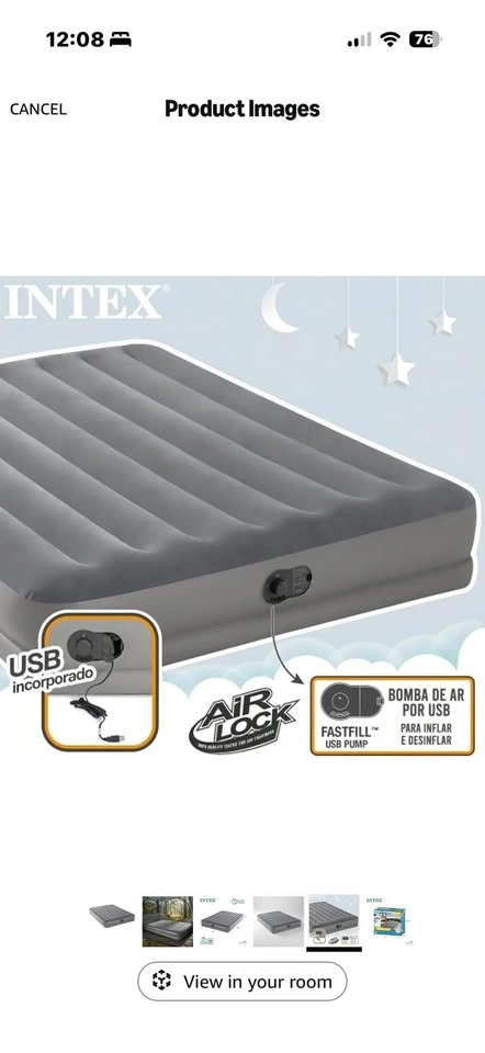 Intex 64114E Dura-Beam Queen Air Mattress w/ USB Pump - photo 2