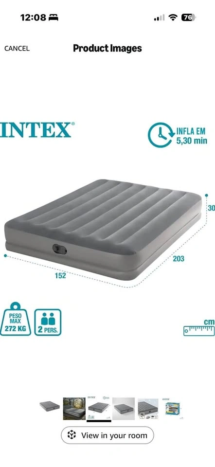 Intex 64114E Dura-Beam Queen Air Mattress w/ USB Pump - photo 4