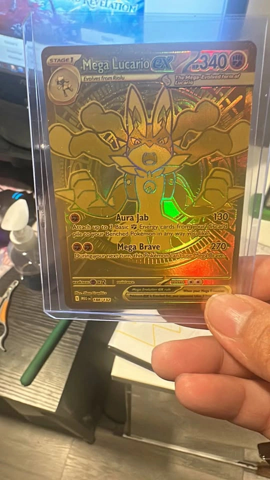 Gold Mega Lucario EX Mega Evolution