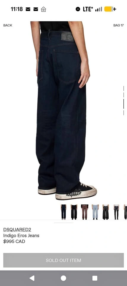 DSQUARED2 Indigo Loose-fit jeans