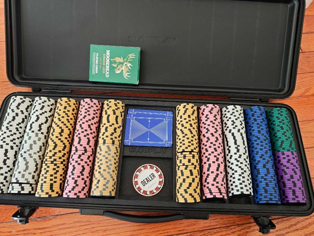 Premium SLOWPLAY Nash 500-Piece Poker Chip Set - Used Once