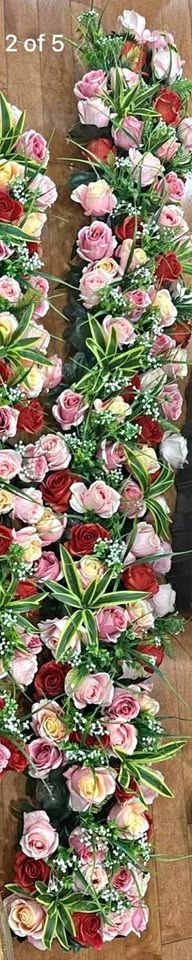 10 FT (6ft + 4ft) PREMIUM FLORAL SWAG RUNNER