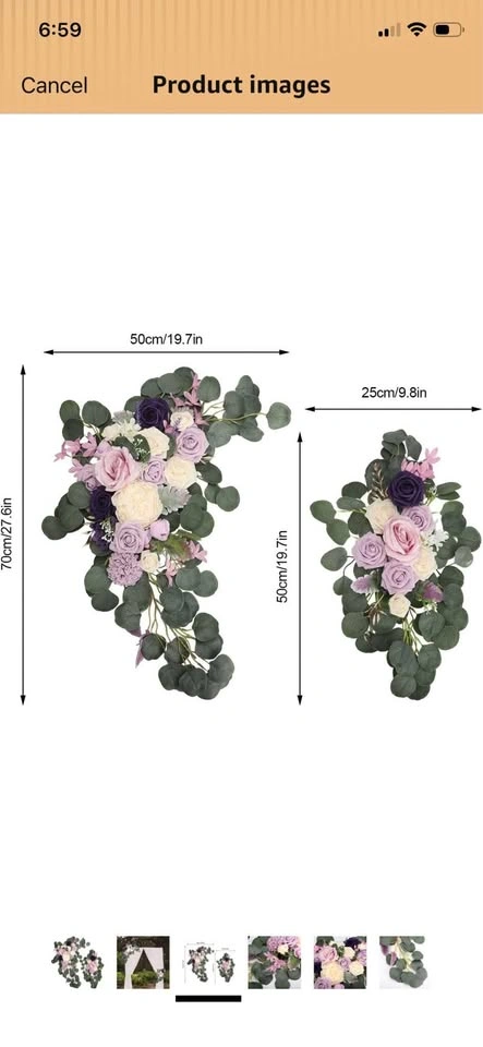 Purple Floral Swag for Arch Rental - photo 2