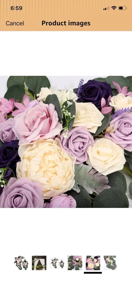 Purple Floral Swag for Arch Rental - photo 3