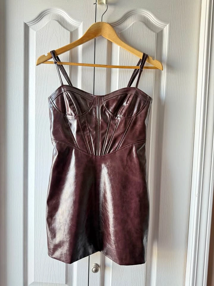 Forever 21 Faux-Leather Mini Dress