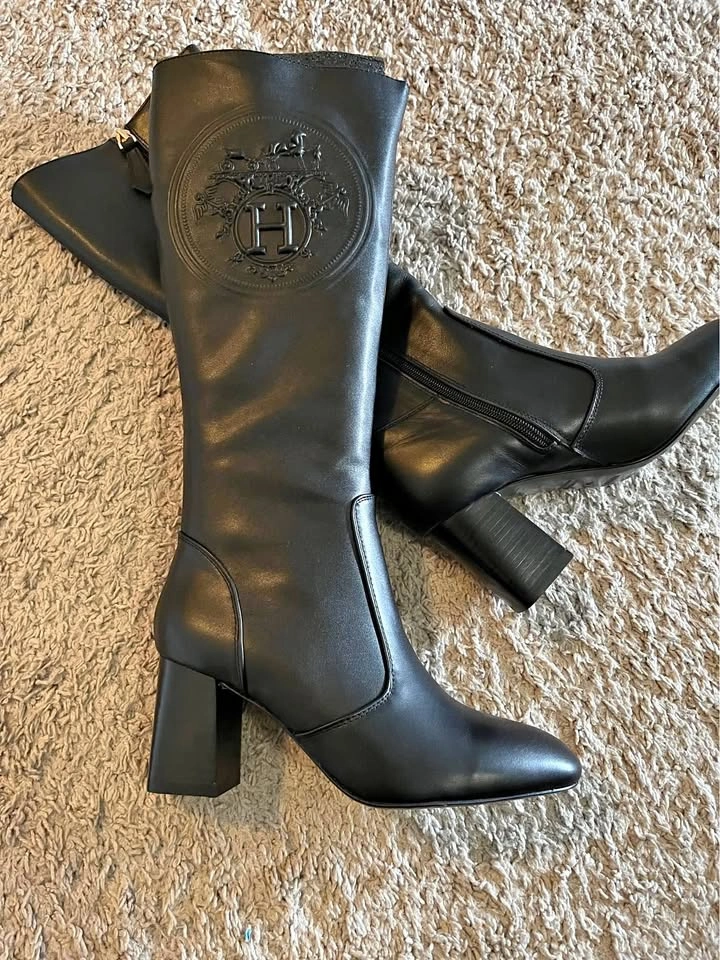 Knee-High Leather Boots