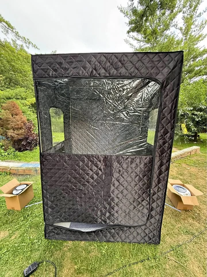 Portable 2-Person Steam Sauna Tent with Chair and Pot