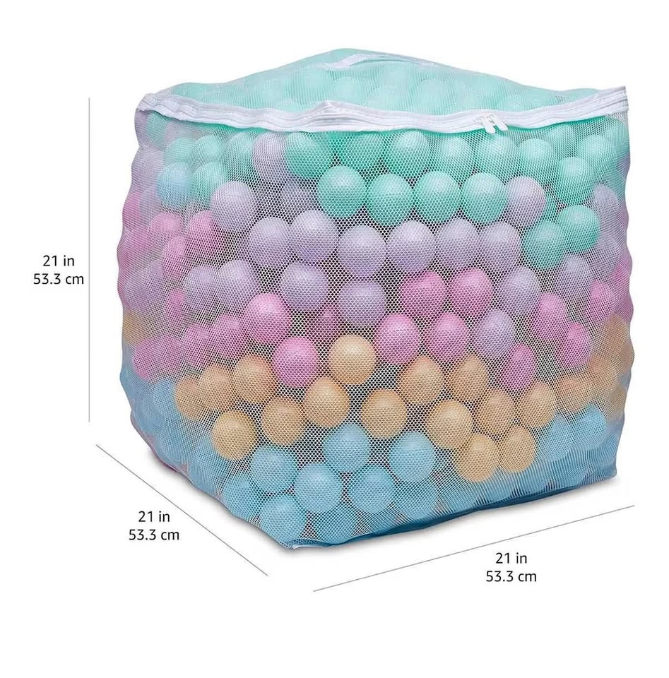 BPA Free Plastic Ball Pit Balls with Storage Bag, 1,000 ct