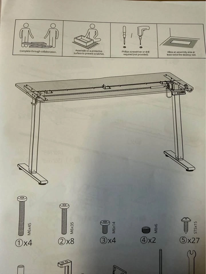 55” Electric adjustable standing desk - photo 3