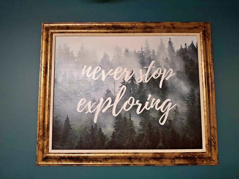 Large Gold Frame Inspirational Art on Canvas