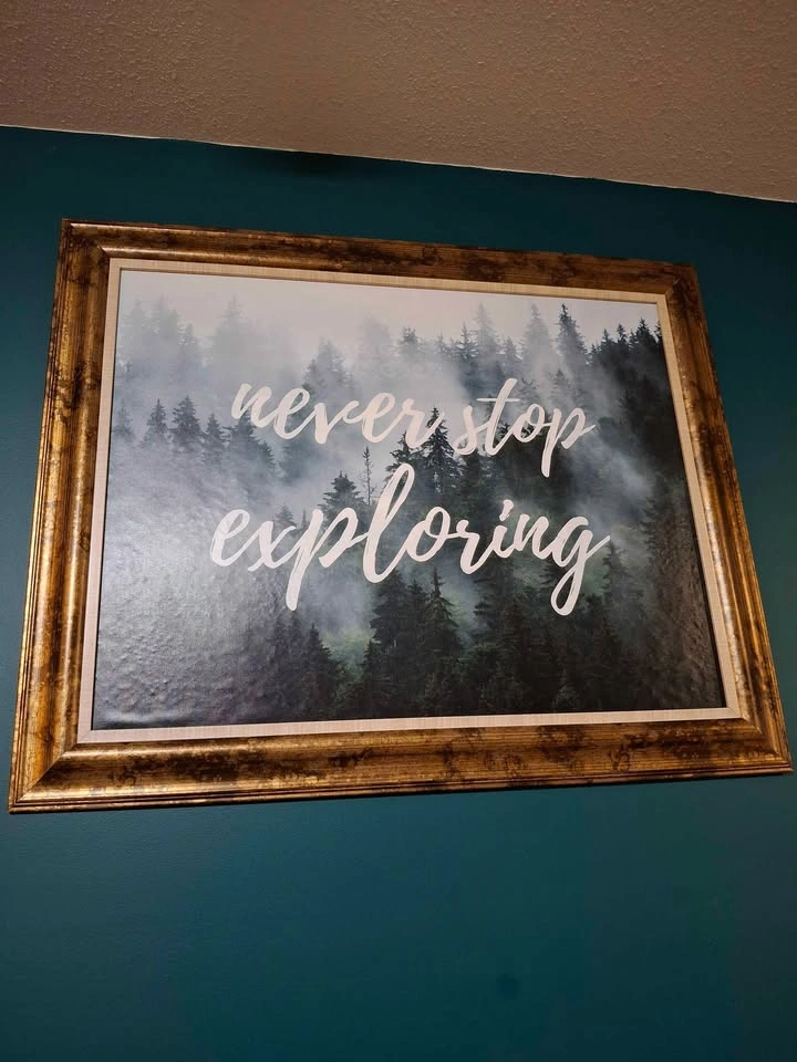 Large Gold Frame Inspirational Art on Canvas - photo 2