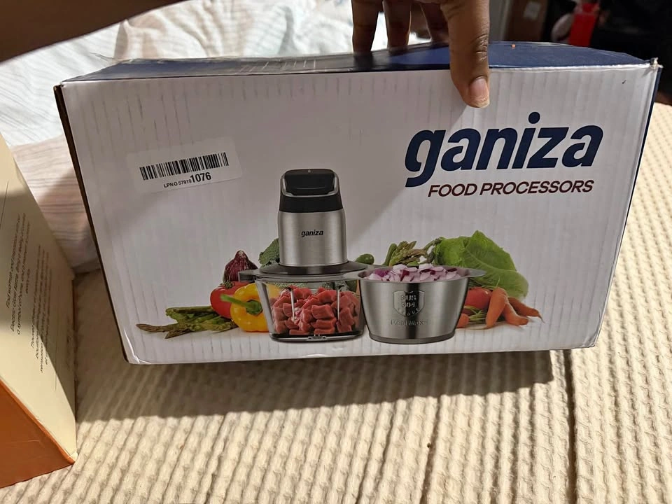 Ganiza Food Processor with Dual Bowls, 2-Speed Food Chopper