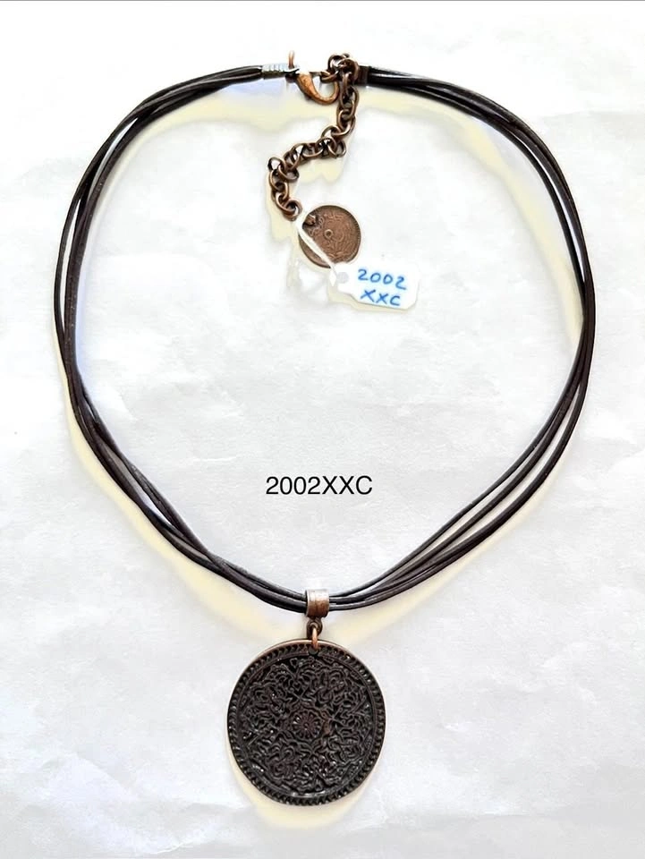 Necklace-Pewter with Leather Cord