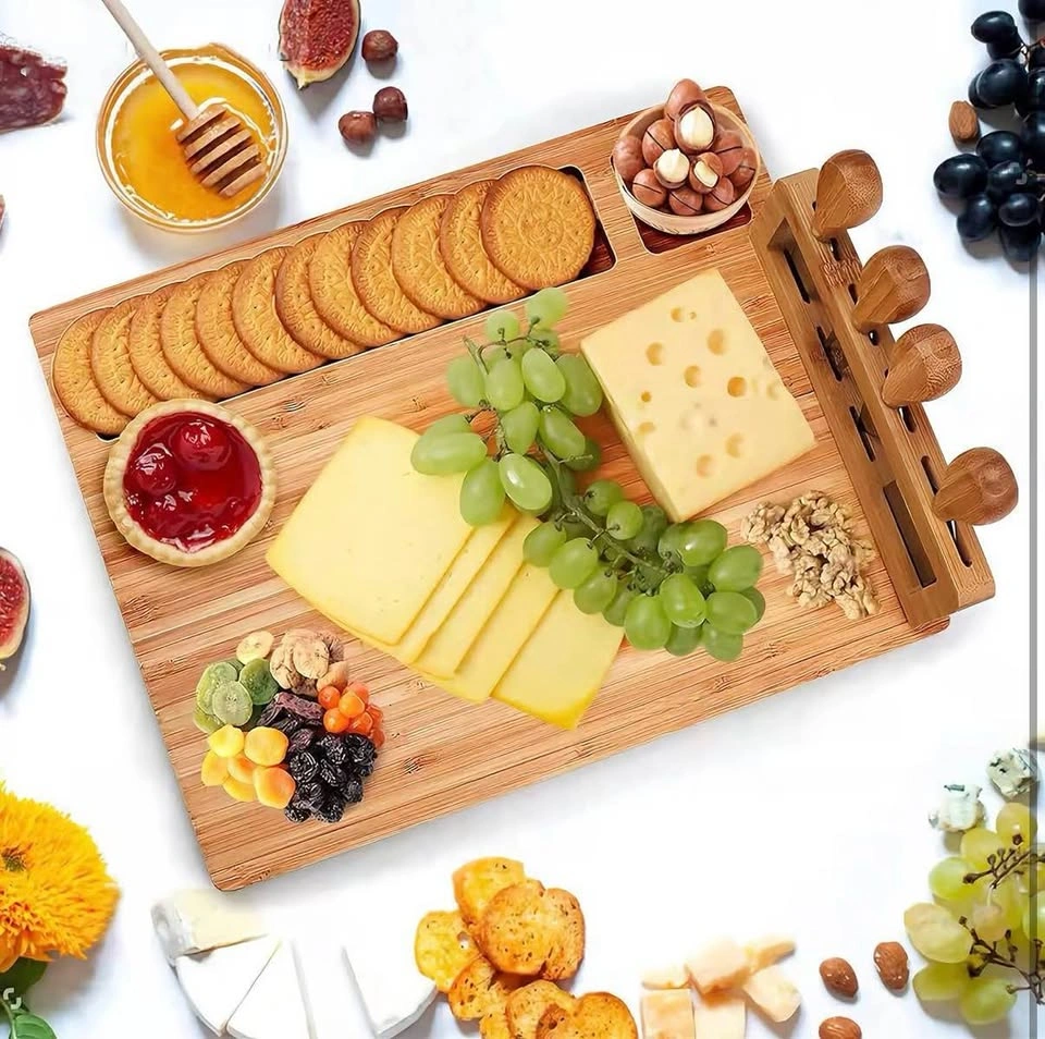 Bamboo Cheese Board and Knife Set - photo 2