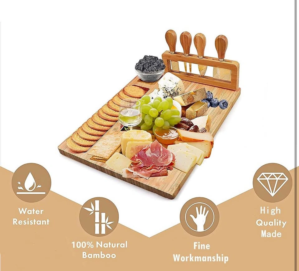 Bamboo Cheese Board and Knife Set - photo 5