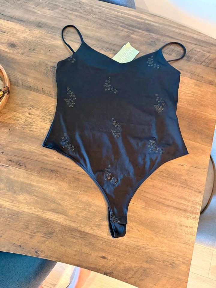 H&M Embroidered Bodysuit Size Large
