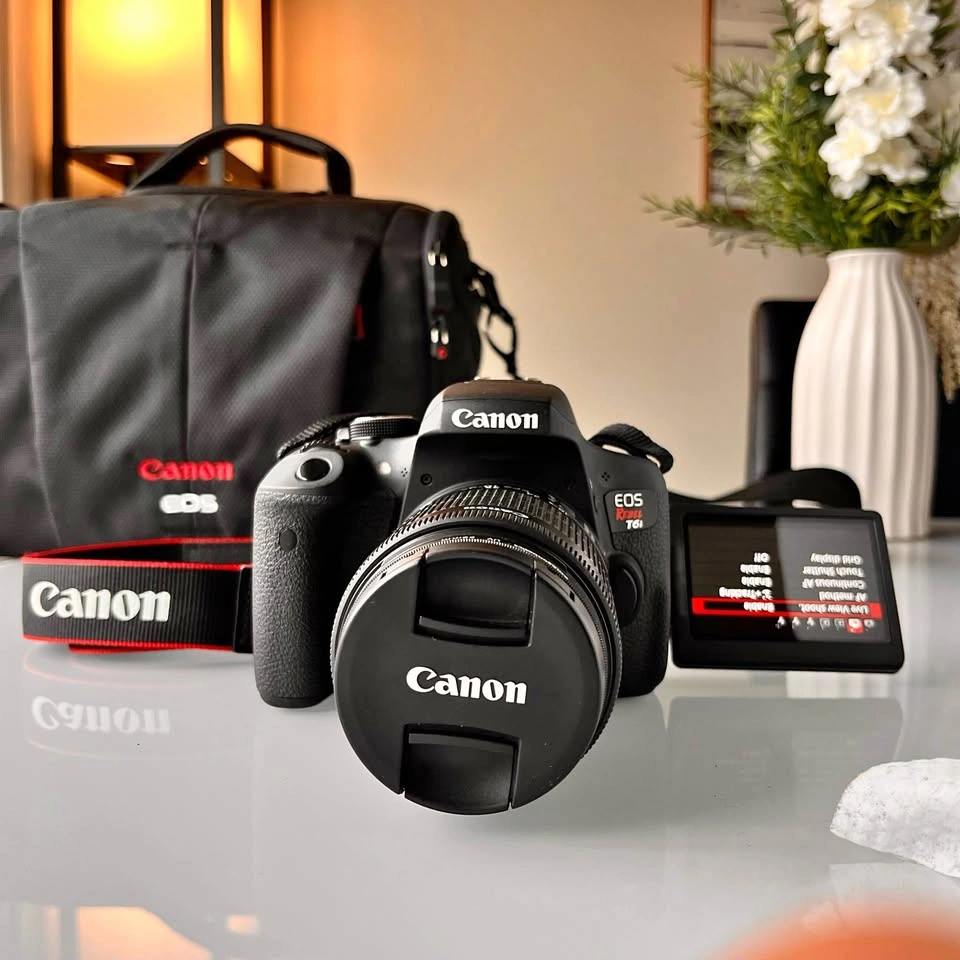 📸 Canon T6i DSLR Bundle | Wi-Fi • Flip Touchscreen • STM Lens