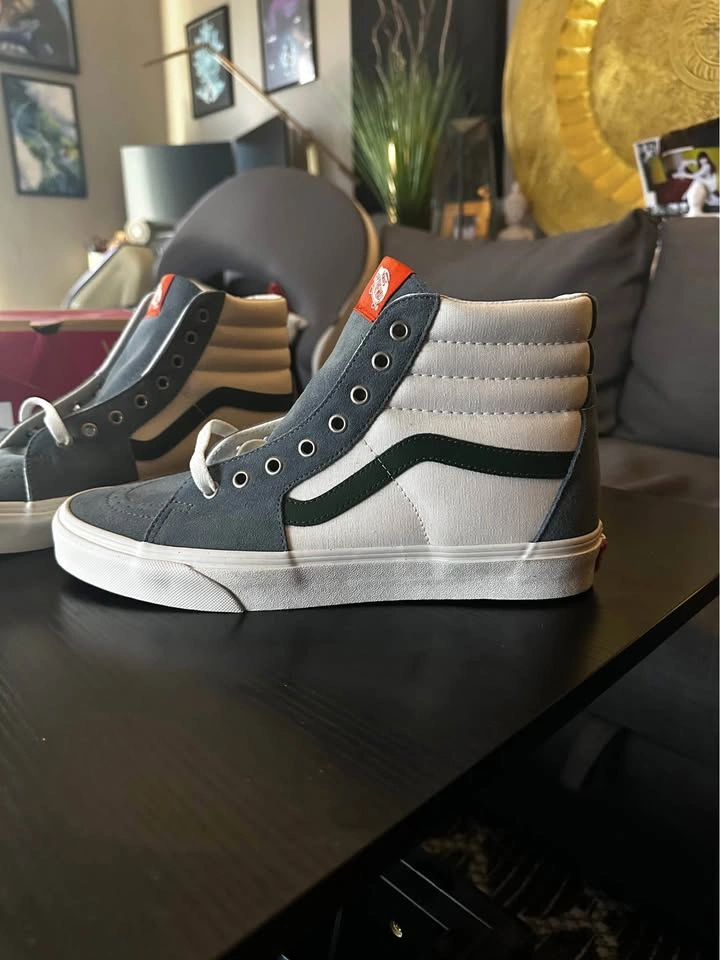 Vans Sk8-HI Varsity Canvas Blue/Green 10.5 Mens - photo 3
