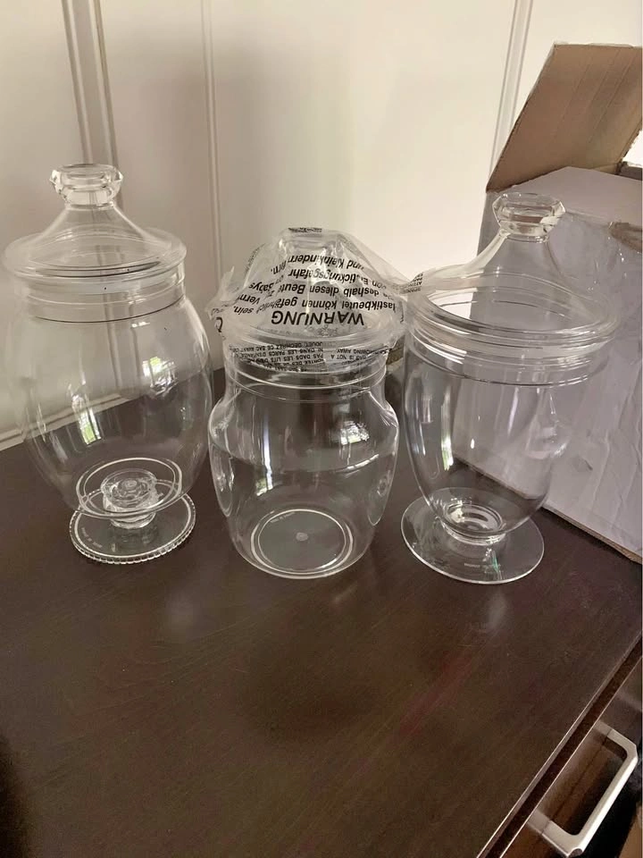 New - acrylic apothecary 3 piece set