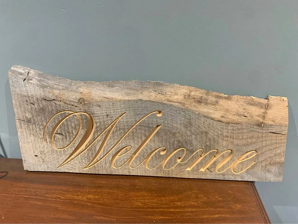 Wooden Welcome Sign