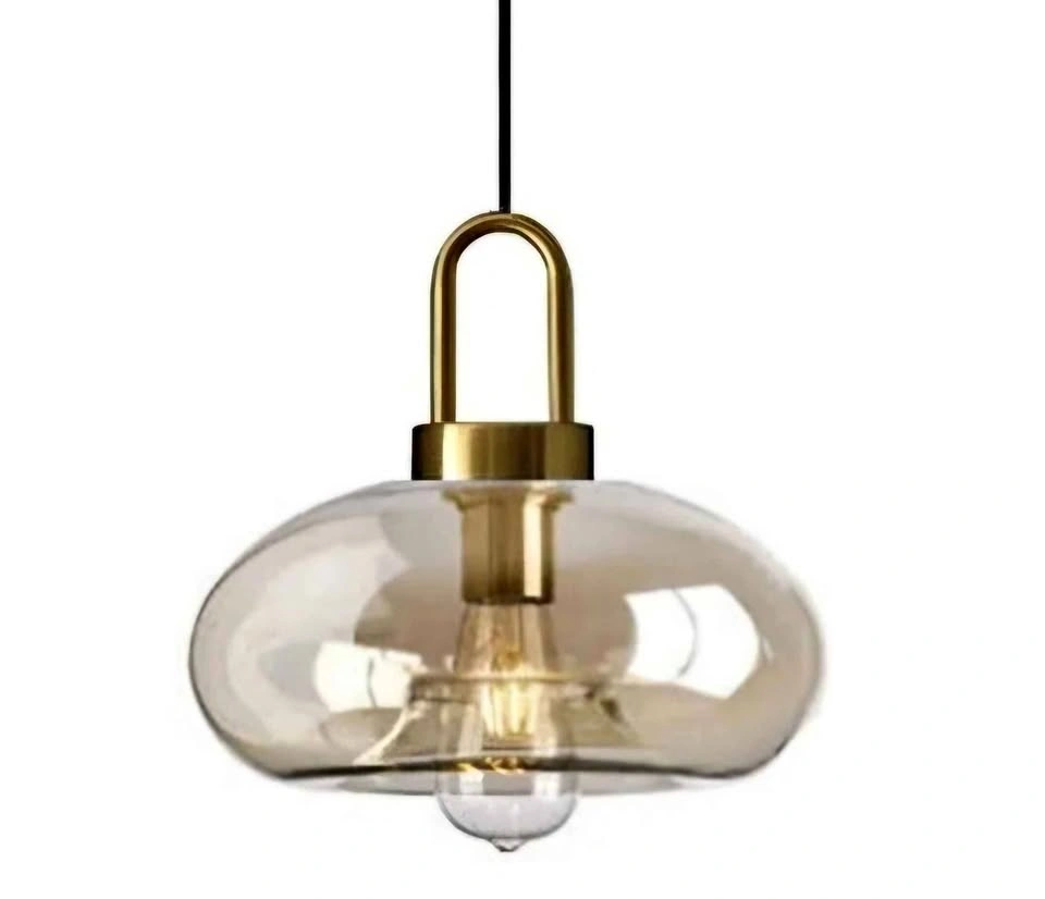 Vintage Amber Shade Globe Pendant Light