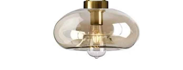 Vintage Amber Shade Globe Pendant Light - photo 3