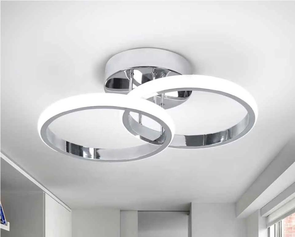 Modern Chrome LED Ceiling Light, 6500K - photo 5