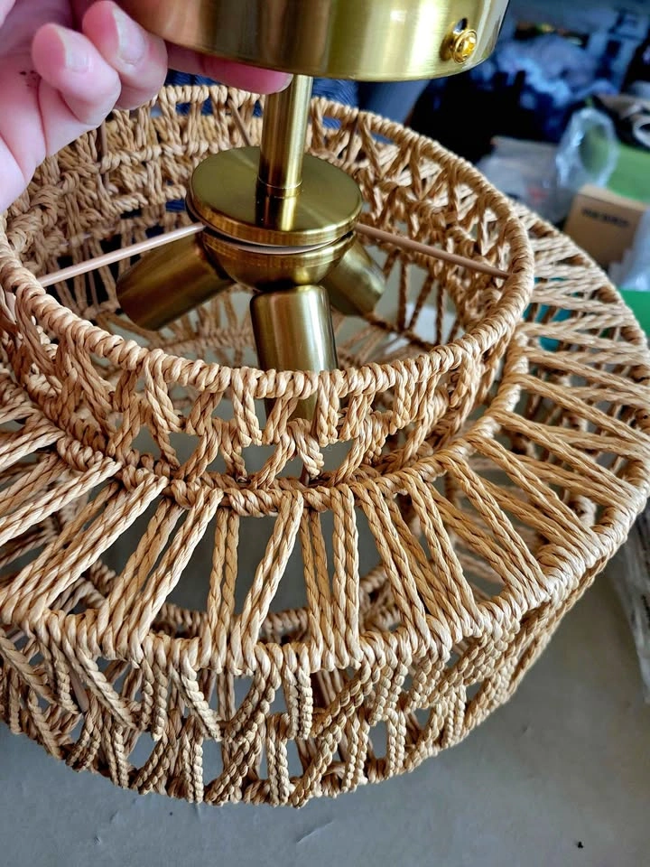 Elegant 3-Layer Gold Boho Drum Ceiling Light