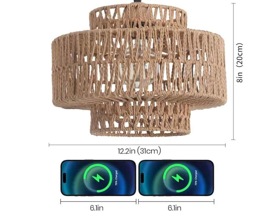 Elegant 3-Layer Gold Boho Drum Ceiling Light - photo 2