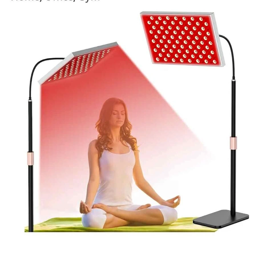 Red Light Panel Lamp with Adjustable Stand