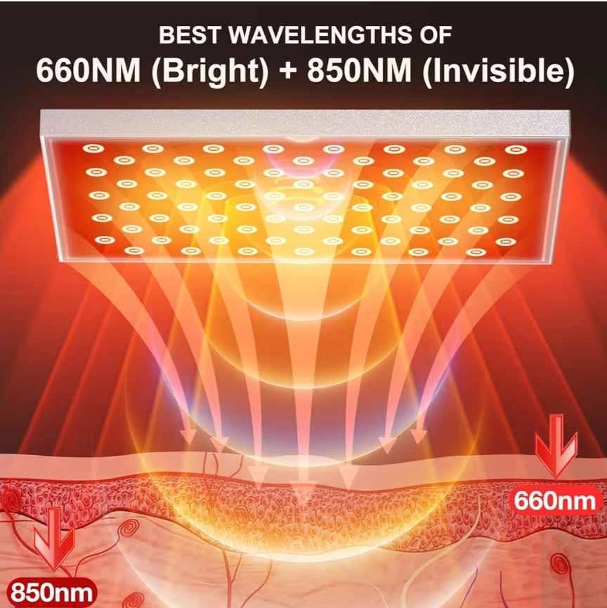 Red Light Panel Lamp with Adjustable Stand - photo 2