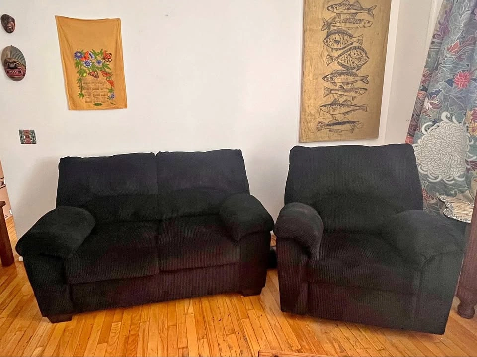 Loveseat and recliner