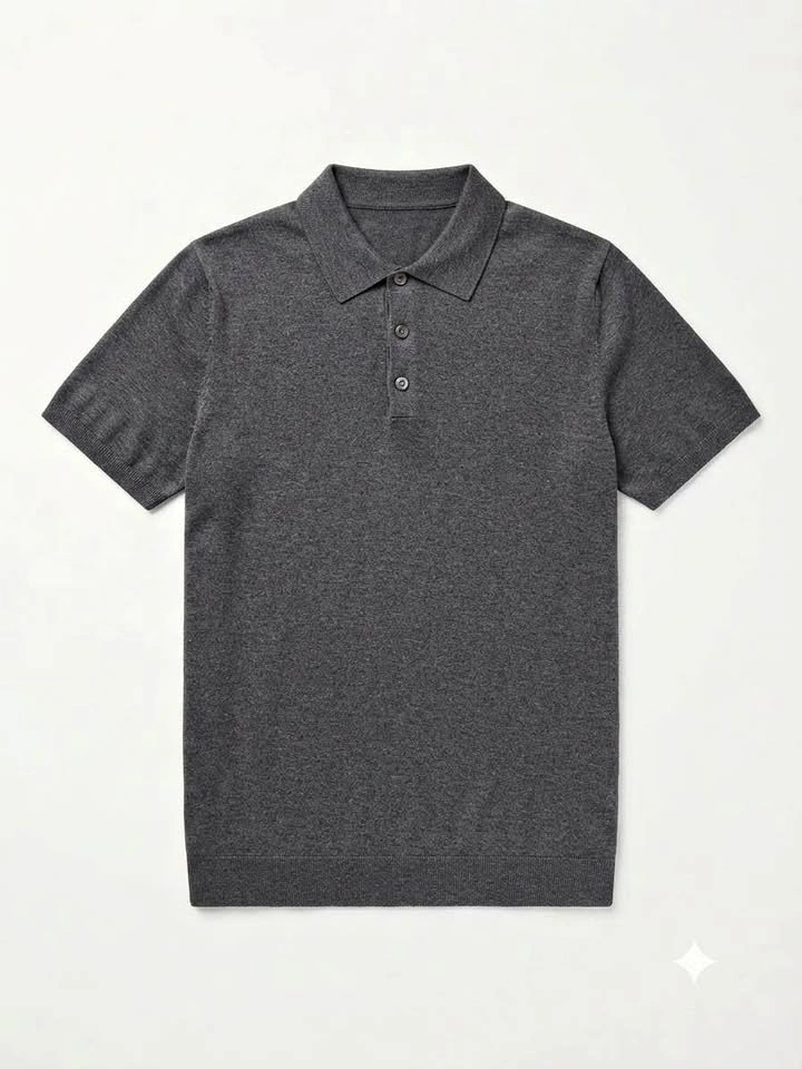 Men’s Cotton Knit Polo – Old Money Style – Size M – New