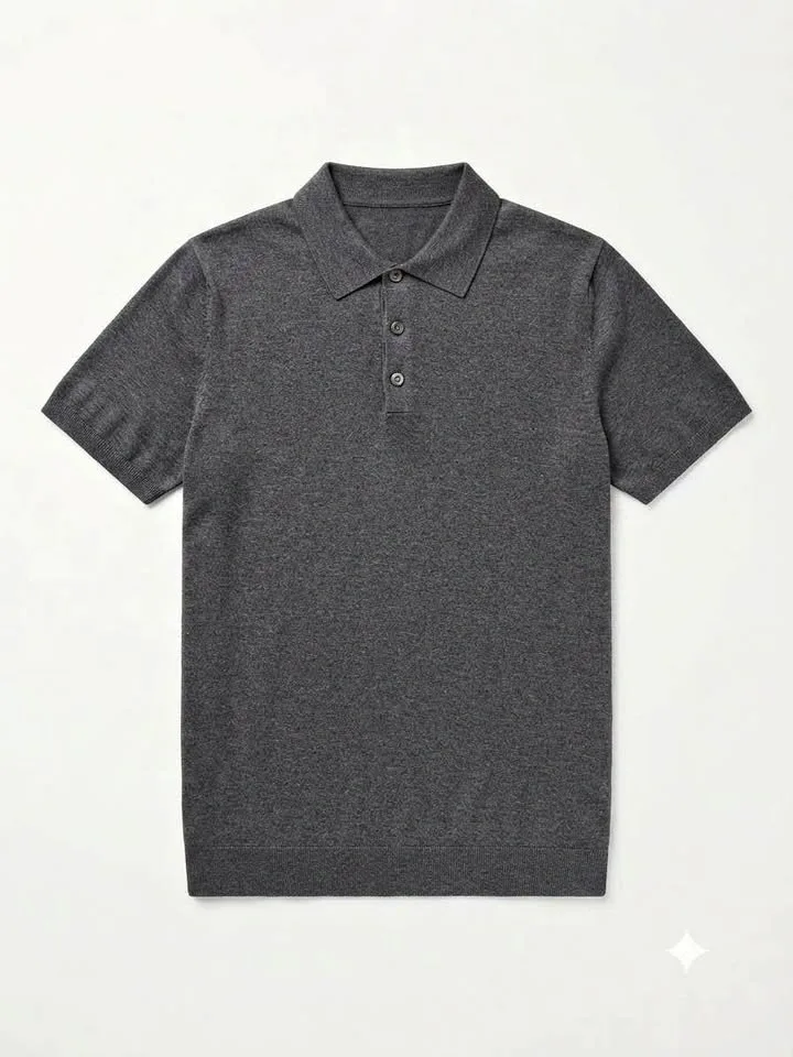 Men’s Cotton Knit Polo – Old Money Style – Size M – New