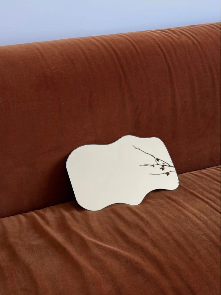 Asymmetrical Wavy Irregular Puddle Mirror - Small - photo 2
