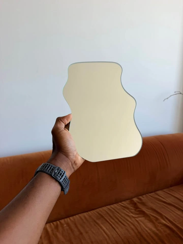 Asymmetrical Wavy Irregular Puddle Mirror - Small - photo 3