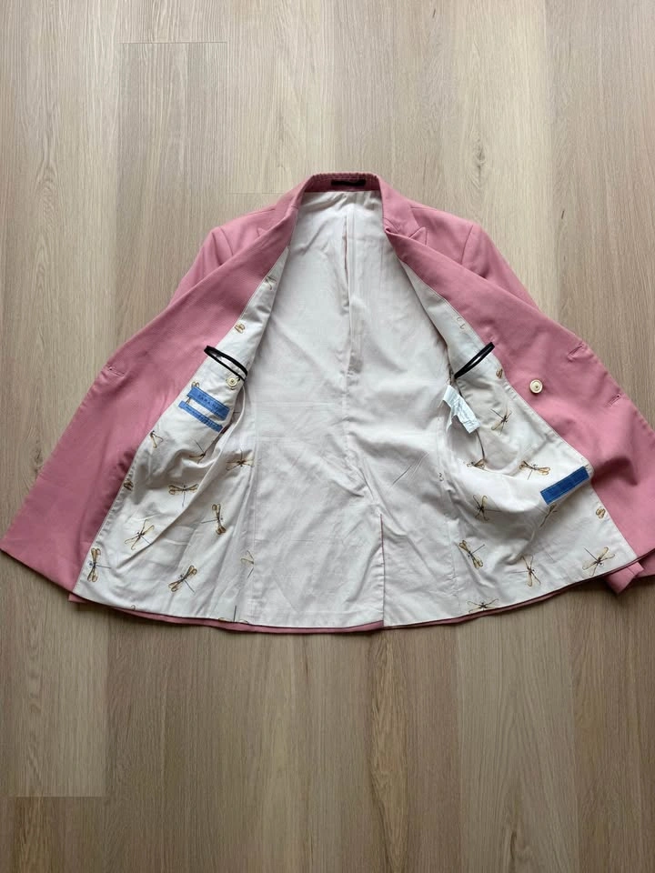 Zara Man Pink Double Breasted Suit - 36R - photo 5