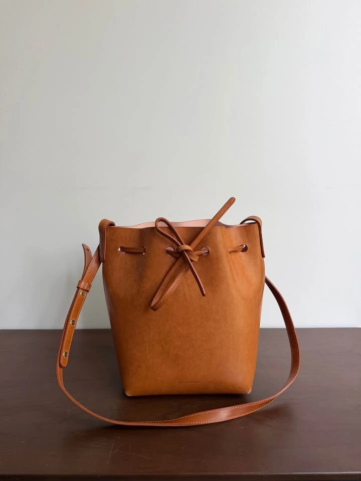 Mansur Gavriel Veg Tanned Leather Mini Bucket Bag - photo 2
