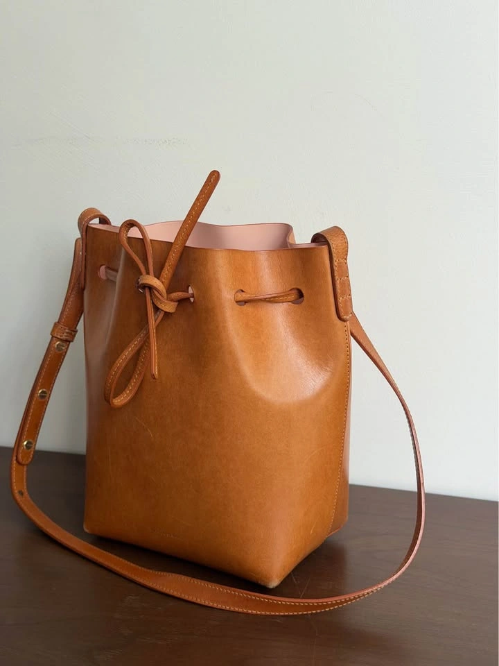 Mansur Gavriel Veg Tanned Leather Mini Bucket Bag - photo 5