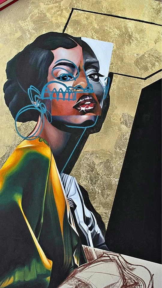 Malik Roberts "Untitled | Green & Gold" Edition of 10 Art Print